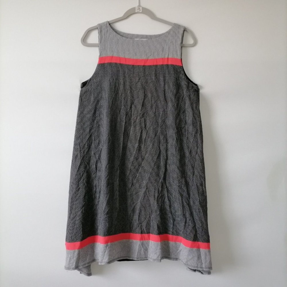 Signature By Robbie Bee Black Gray Tie Back Knee Length Sheath Dress Size 6